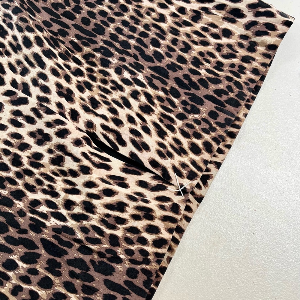 Kay Unger Black and Cream Animal Print Midi Dress - Picture 15 of 17